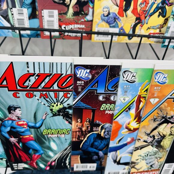 Superman Action Comics 858-866 868-869 871-873 Lot Geoff Johns Vs Brainiac - Picture 6 of 7